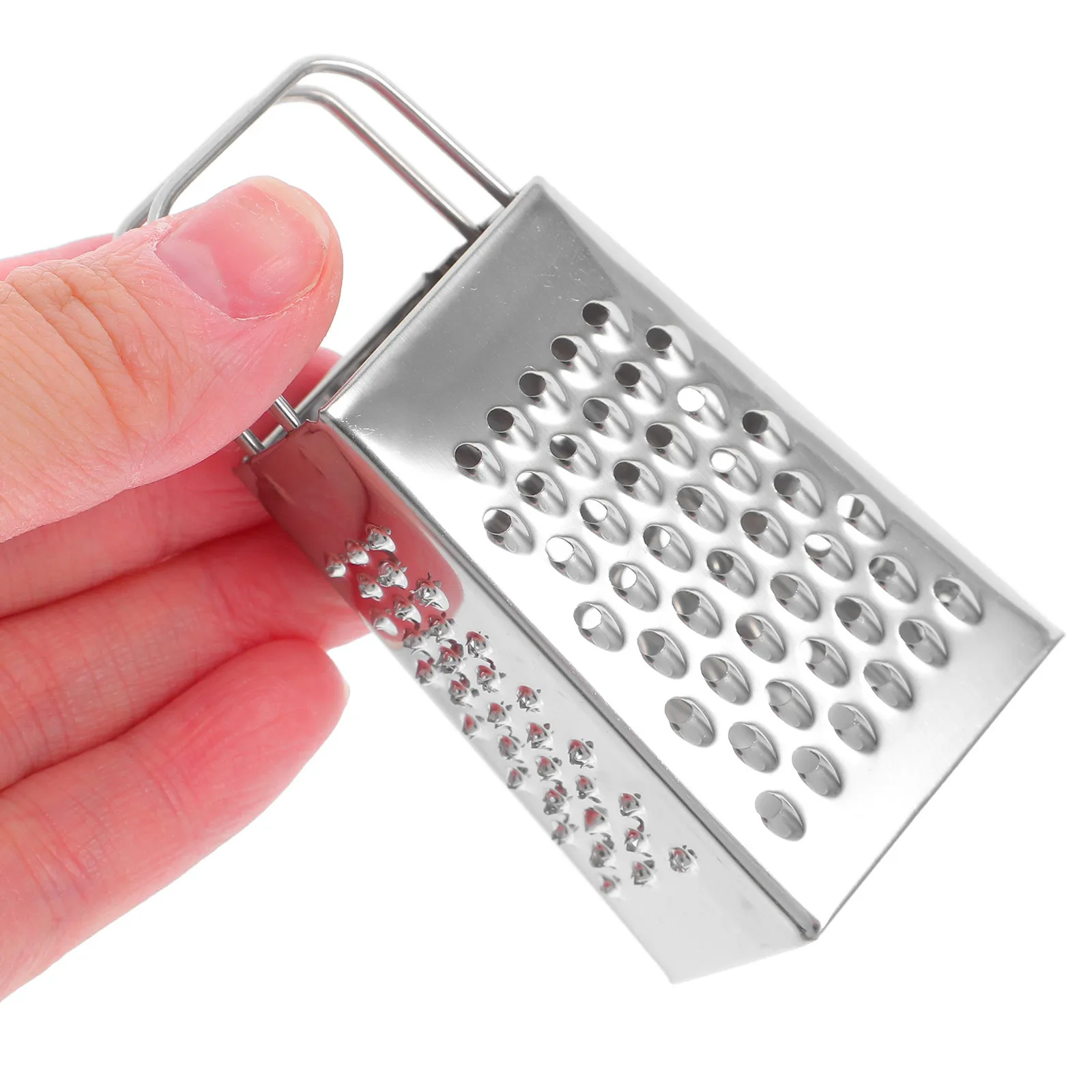 6Pcs Stainless Steel 4-Side Box Grater Mini Cheese Shredder Portable Vegetable Chopper for Carrot Potato Cucumber Ginger Garlic