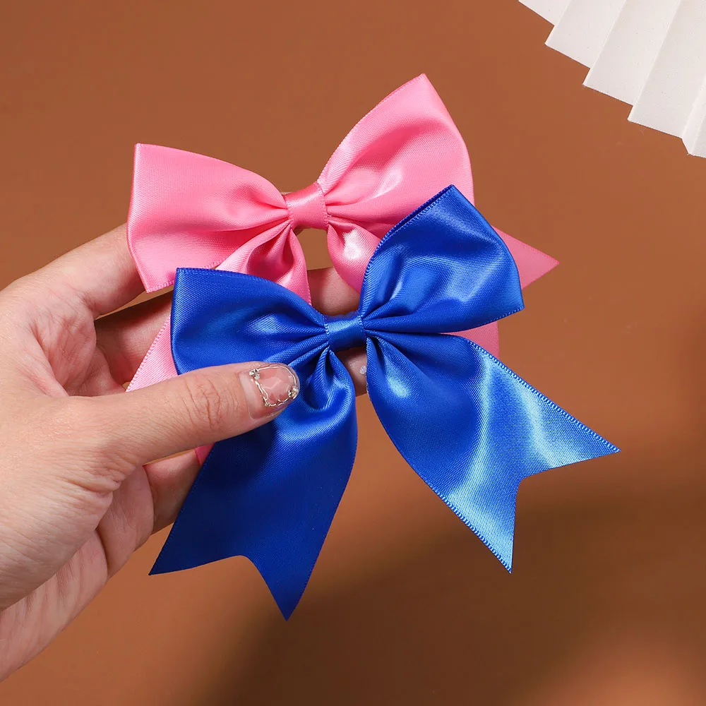 Wholesale 2Pcs Baby Bows Hair Clip For Kids Girls Solid Color Hairpins Barrettes Handmade Headwear Baby Hair Accessories