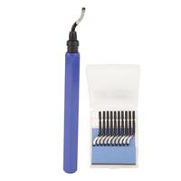 Burr Remove Tool Steel Ergonomic Design Multipurpose Deburring Tool Kit with 10 Blades for copper PVC Pipes for metal Work