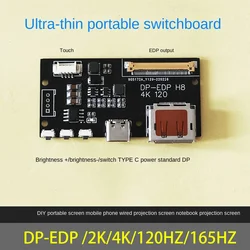 DP a EDP 4k 120HZ DIY4K placa de controlador 4K 2K 1080 adaptador para pantalla portátil