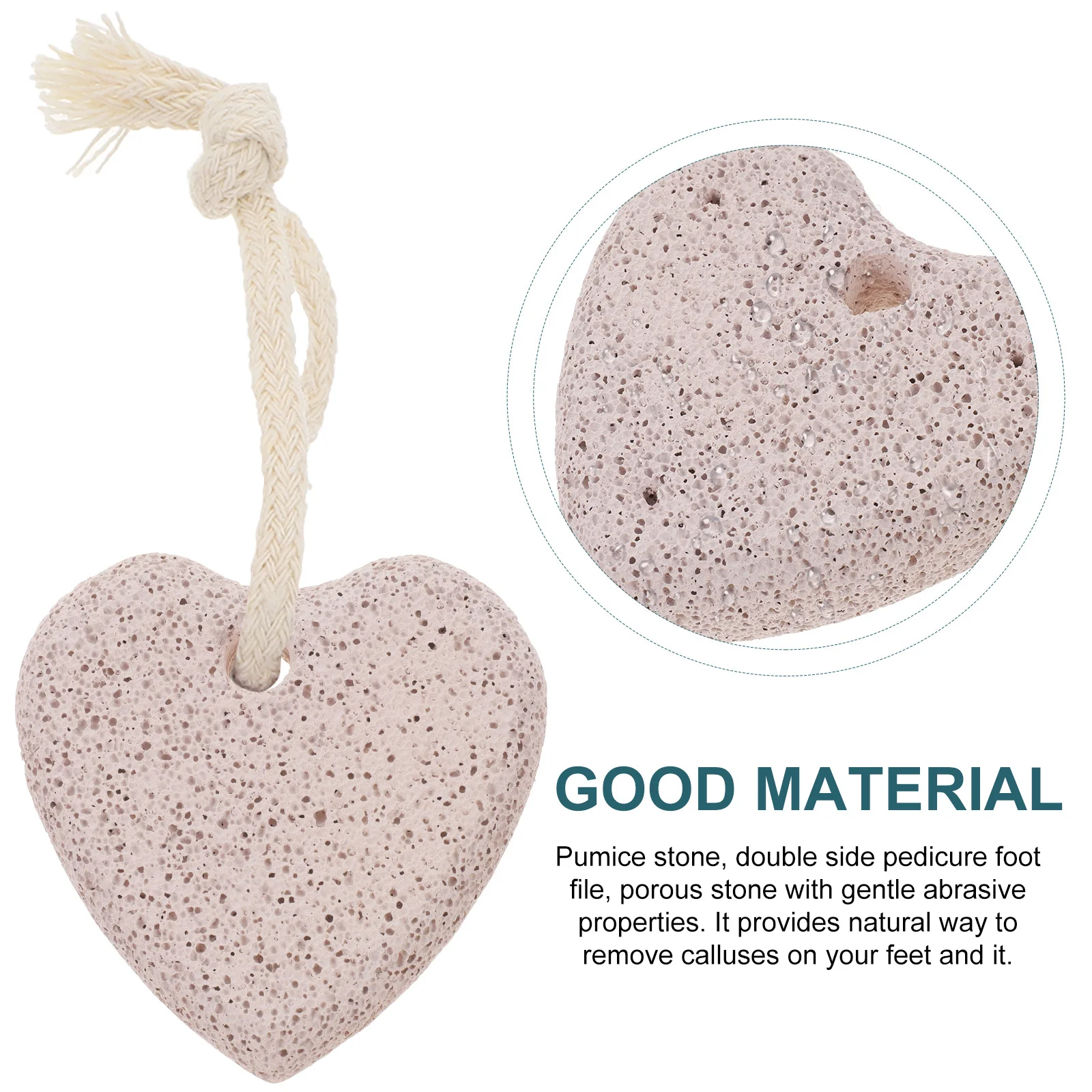 

3 Pcs Heart Shaped Pumice Stone Callus Remover Double Side Foot File Exfoliating Scrubber for Dead Skin Removal Foot Care