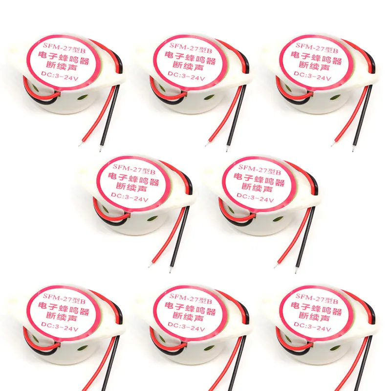 SFM 27 Active Buzzer 95dB 3V 24V 12V Electronic Intermittent Alarm Siren Sounder for Arduino Project Electronic Toy Hobby Tool