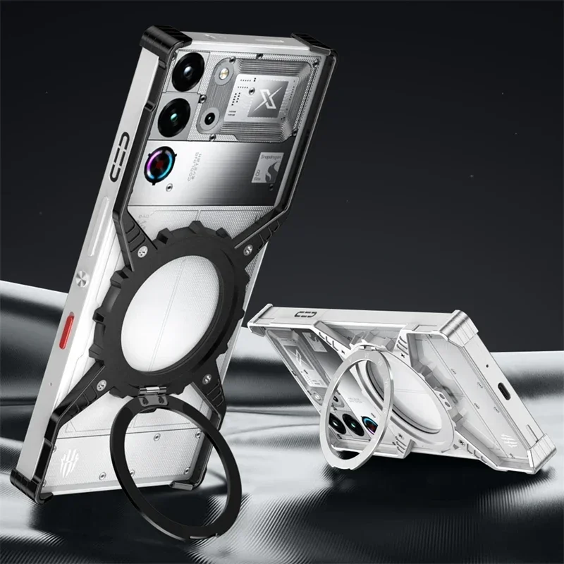 Titanium Case For Red Magic 11 10 Pro 9S 8 8S Pro Plus Aluminium Alloy Metal Bumper Borderless Magnetic Cover For RedMagic 9 Pro