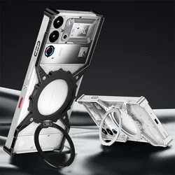 Titanium Case For Red Magic 11 10 Pro 9S 8 8S Pro Plus Aluminium Alloy Metal Bumper Borderless Magnetic Cover For RedMagic 9 Pro