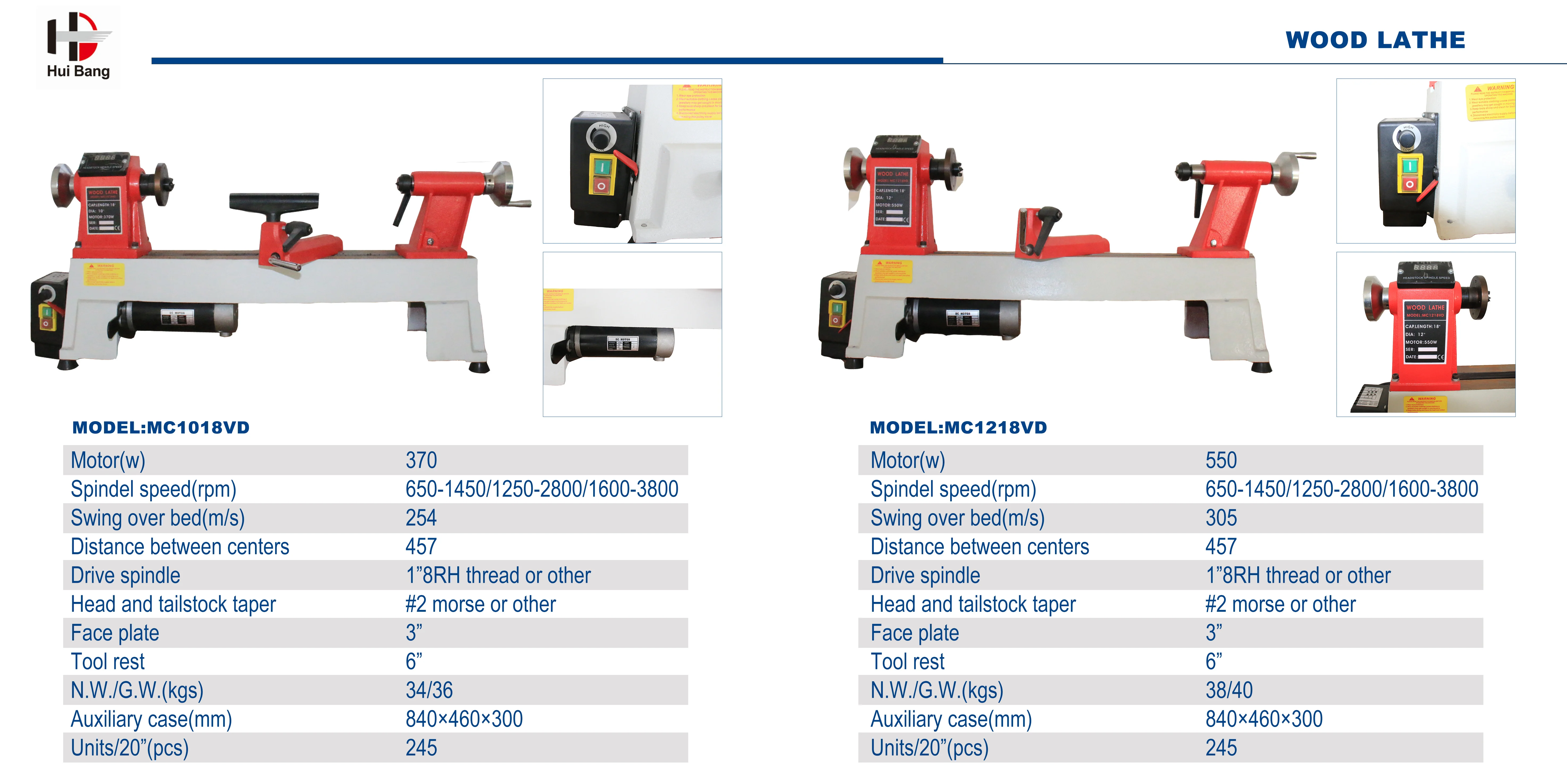 MC 1218木工旋盤、耐久性のあるベアリング搭載、木工用、 - Woodworking Lathe のレビューと価格