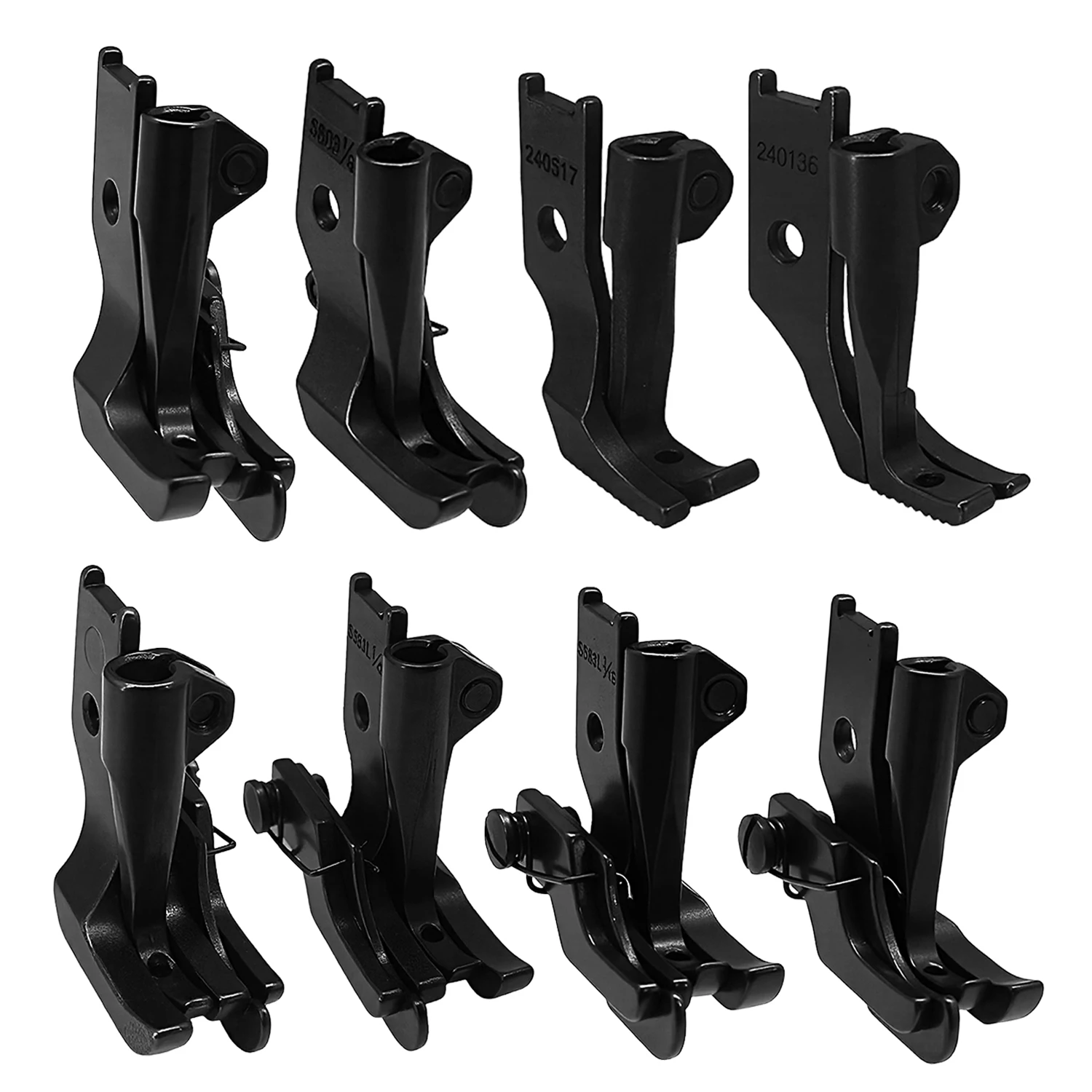 8SET Walking Presser Feet,For JUKI Brand DNU-1541 CONSEW P1206RB Singer 111G Brother B837 Industrial Sewing Machine Accessories