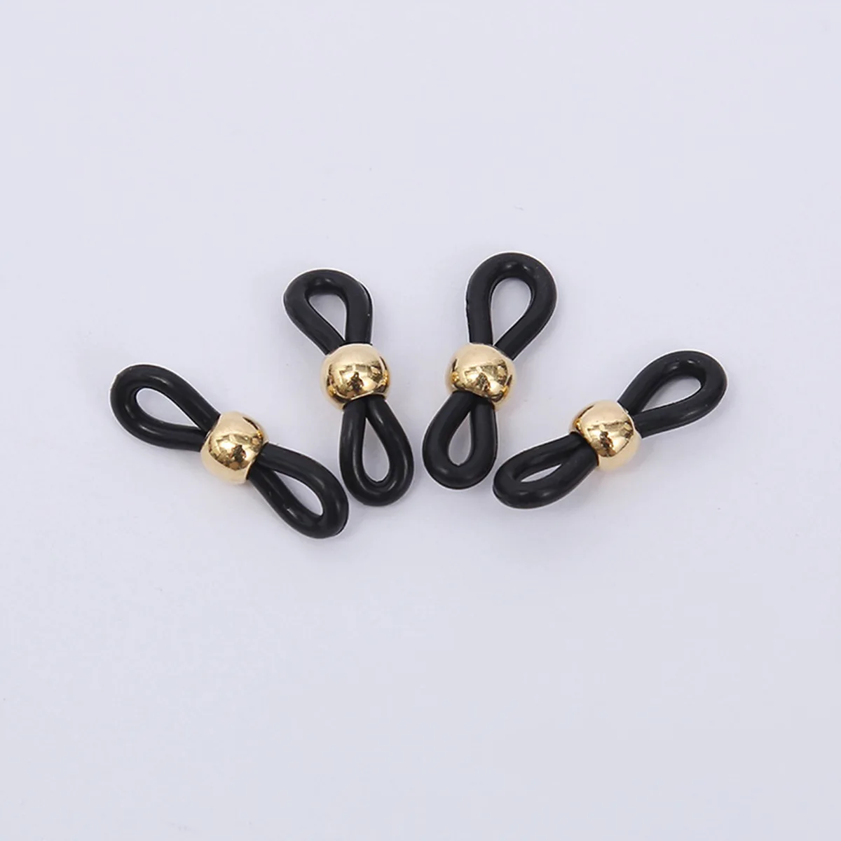 50pcs Eyeglass Chain Ends Adjustable Silicone Rubber Connectors For DIY Sunglasses Eye Glasses Holder Necklace Jewelry Making