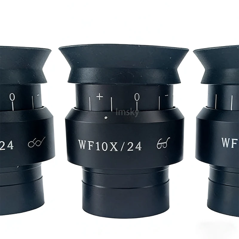 1pcs 2pcs Wide-angle WF10X WF10X-24MM Eyepiece Diopter Adjustable for Trinocular Stereo Microscope Eyepiece 30MM Installation