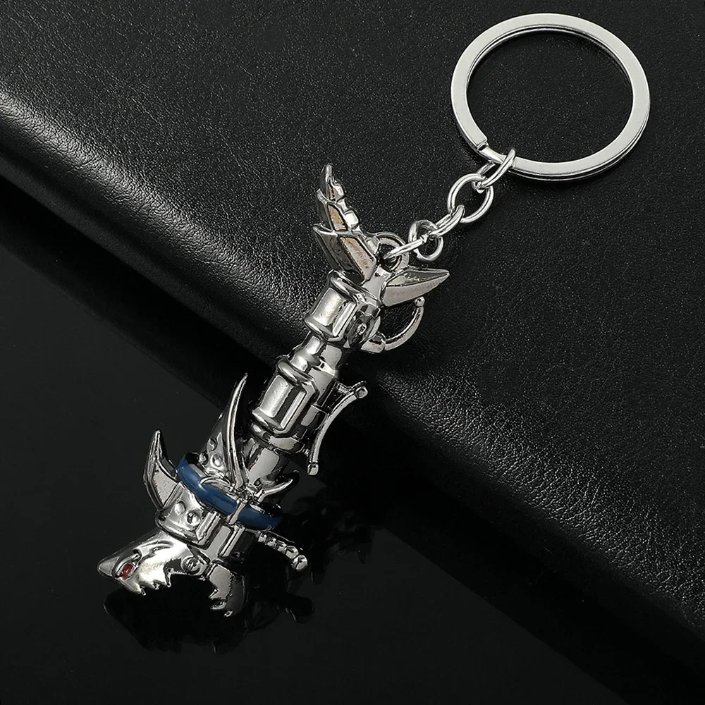 Anime Ágyú keychain Peches ember Ágyú keychain Csonka Zsargon Elszabadult loli Fém kulcs Futószalag számára autó kulcs Medál Nyakdísz Misztikus ékszer