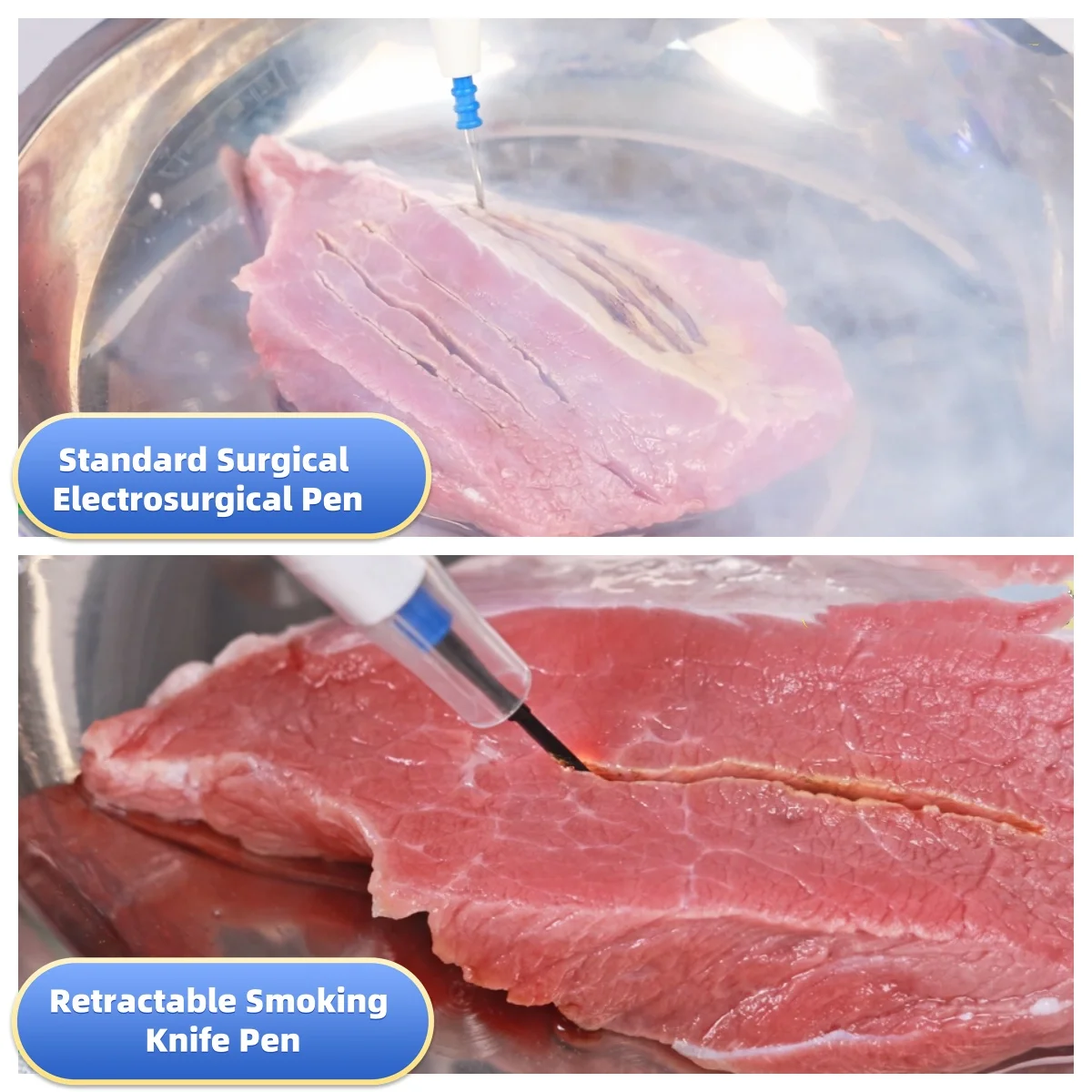 Pet Vet retractable Smoke Evacuation Pencil The electrode tip is extendable from 4.8 to 12.4 cm Connectable smoke generator