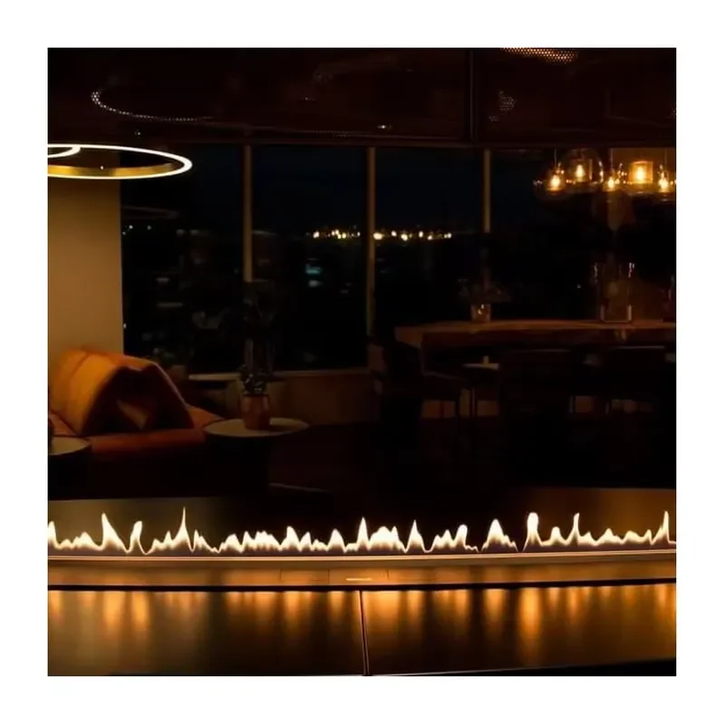 Factory Supply Adjustable Burner Linear Bioethanol Fireplace Remote Control CE Certified Stainless Steel Tabletop Fireplace