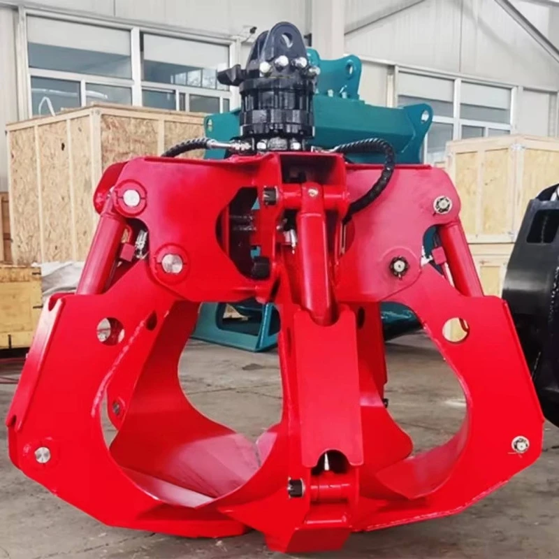 Hydraulic Grapple 5 Fingers Multi Orange Peel Clamp Heavy Medium Lotus Shape Grab Various Styles Factory Price