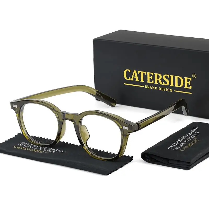 Caterside Vintage Quadratische Plain Glas Brille Männer Frauen TR90 Rahmen Hohe Qualität Brillen Transparente Linsen Business Anzug – Detail 3