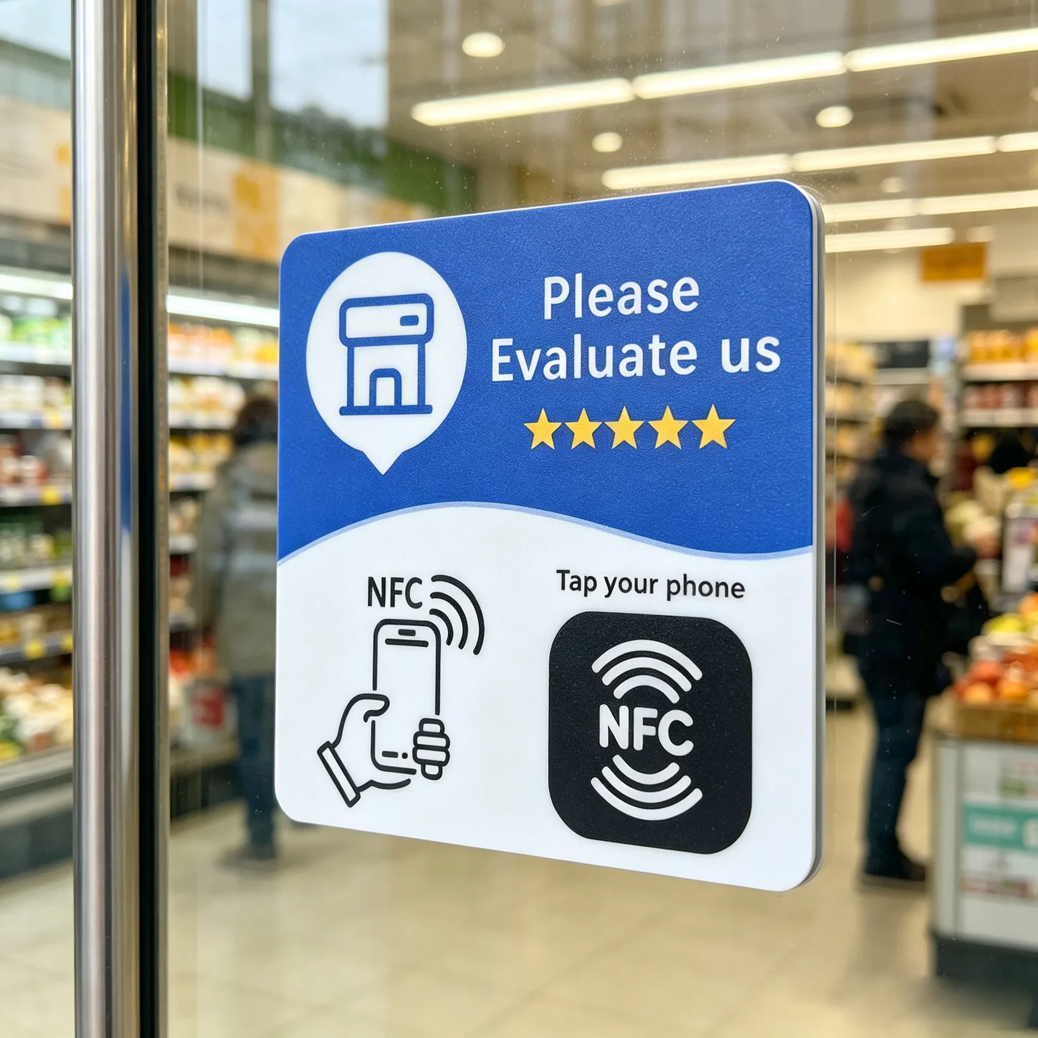 NFC 215 Programmable QR Code Review Card Workstation NFC supports writing Google review cards and can be easily pasted.