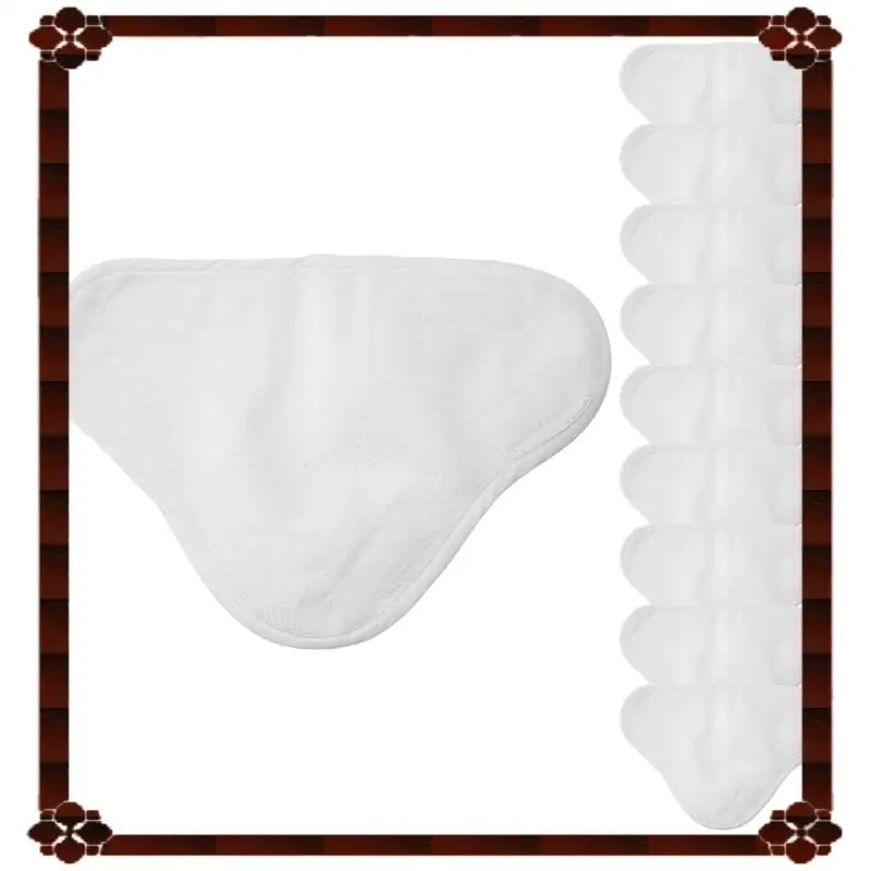 

24-Hour Delivery 10 Pack Replacement Steam Mop Microfiber Cloth Pad For H2O Mop X5 Triangular Drag