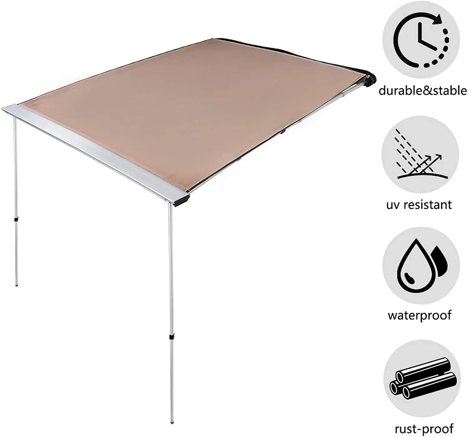 Hard Shell Roof Top Tent  Direct Universal Car Side Awning for Outdoor Camping