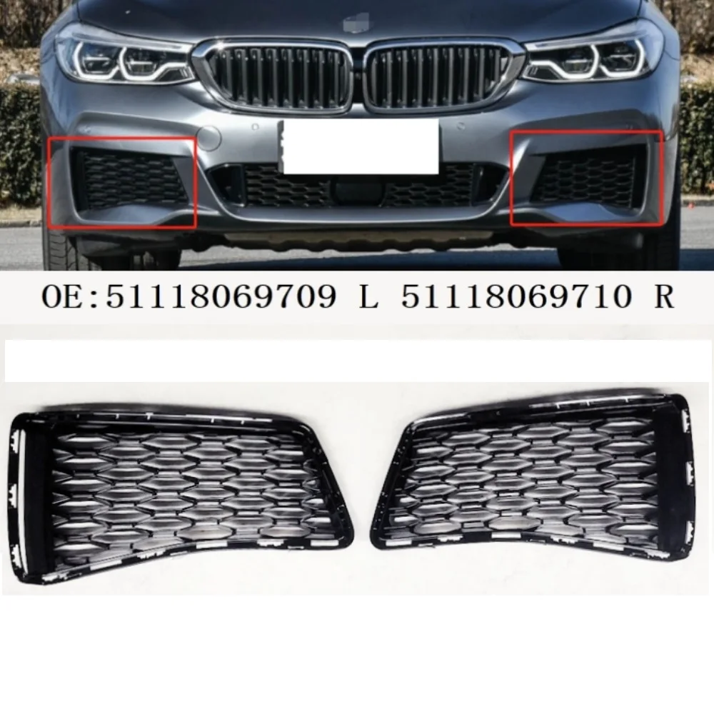 

Front bumper grille fog lampshade For BMW 6 Series G32 GT OE 51118069709 51118069710