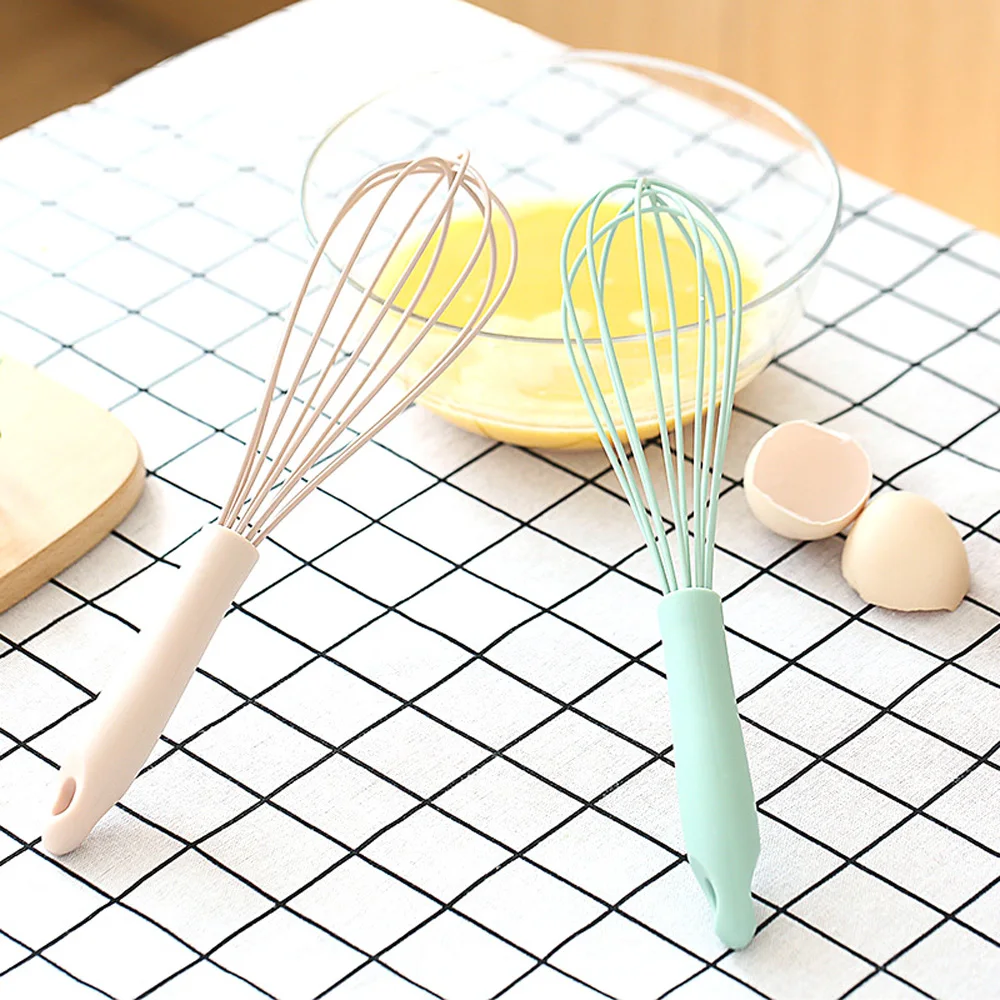 Silicone Stainless Steel Hand Whisk Mixer Egg Beater Milk Drink Coffee Whisk Mixer Egg Beater Foamer Stirrer Kitchen Tools