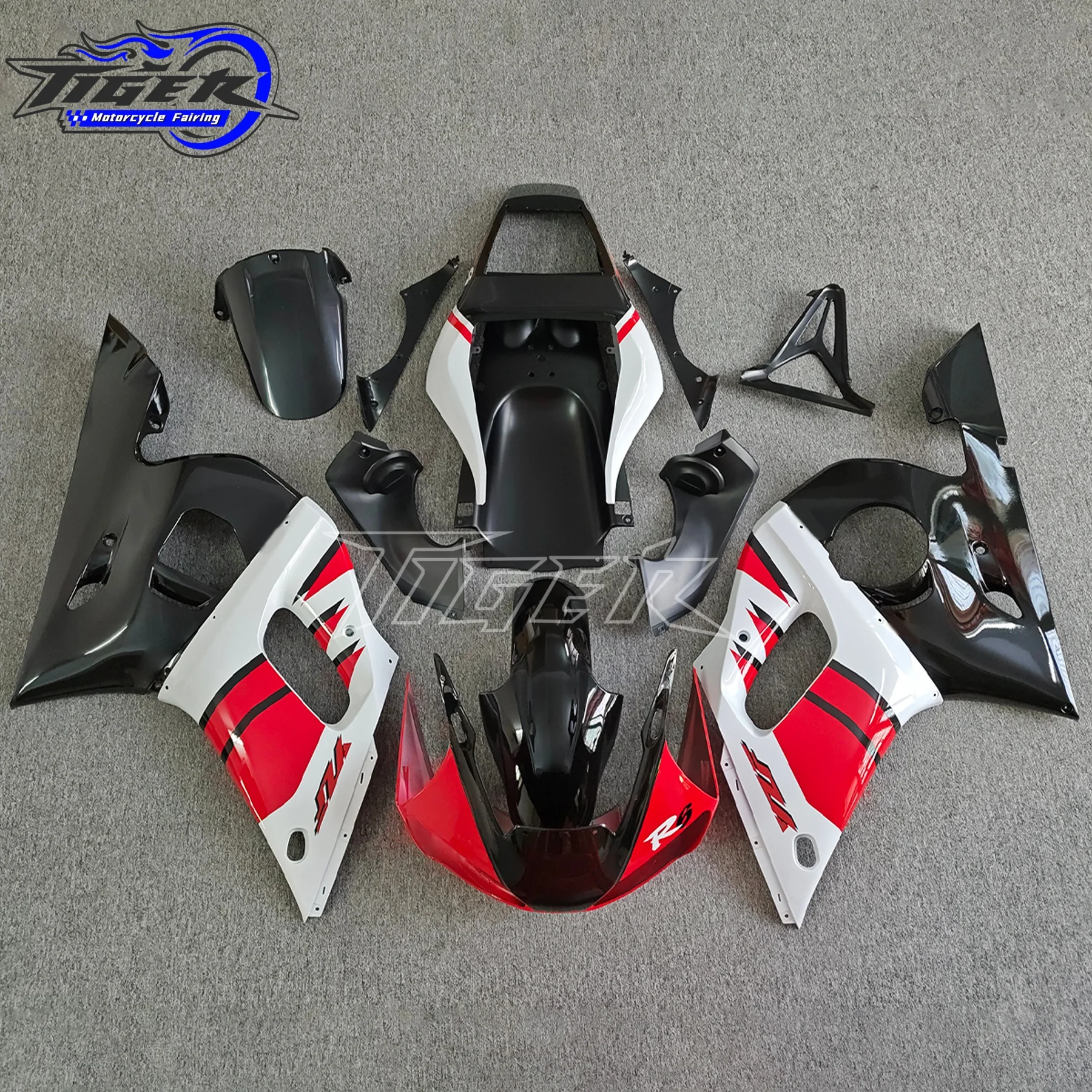 Custom Motorcycle Fairings Kit For YAMAHA YZFR6 1998 1999 2000 2001 2002 YZF-R6 98-02 Red White Fairing Bodywork Set