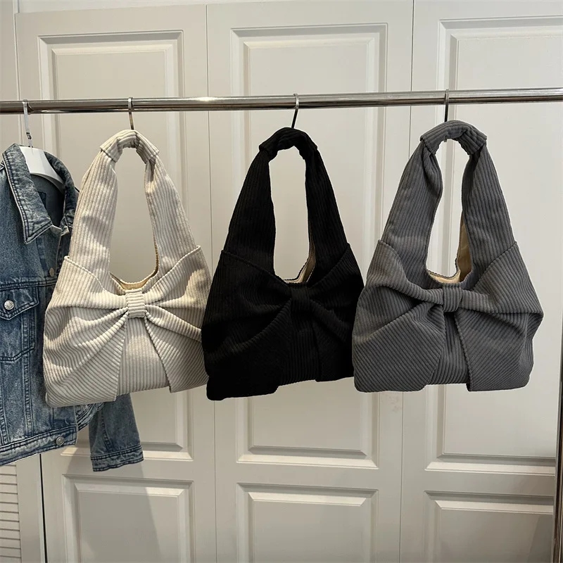 

2025 New Bow Tote Bag for Women, Genuine Leather Multi-way Underarm Shoulder Purse, Vintage Chic Large Capacity Crossbody Bag