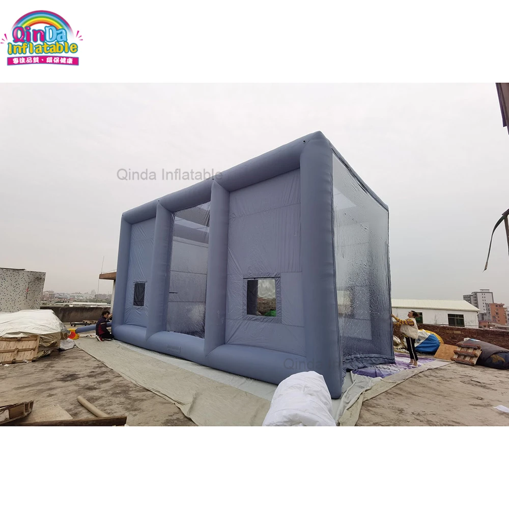 Giant Inflatable Car Wash Maintaining Tent Rectangular Inflatable Spray Paint Booth