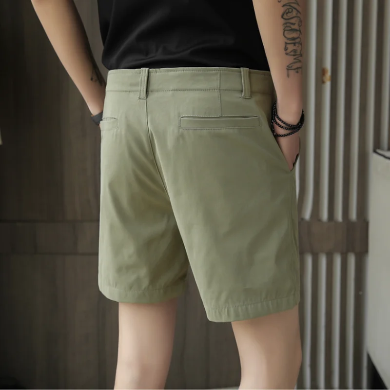 2022 Summer High Quality Men Suit Shorts Fashion Simple All Match Casual Straight Short Pant Male Social Business Casual Pants