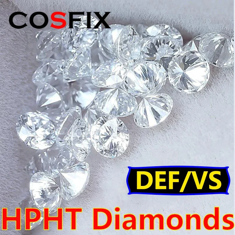 COSFIX DEF VS Round Brilliant Cut 0.9mm~3mm Man Make Rough CVD Lab Grown Diamond Small Size HPHT Loose Stones