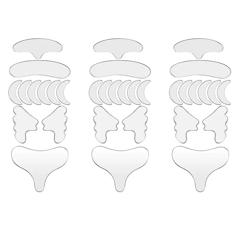 

A94E-33 шт. многоразовая силиконовая наклейка для удаления морщин, наклейка для лица, лоба, шеи, глаз, наклейка, антивозрастной пластырь для ухода за лифтингом кожи