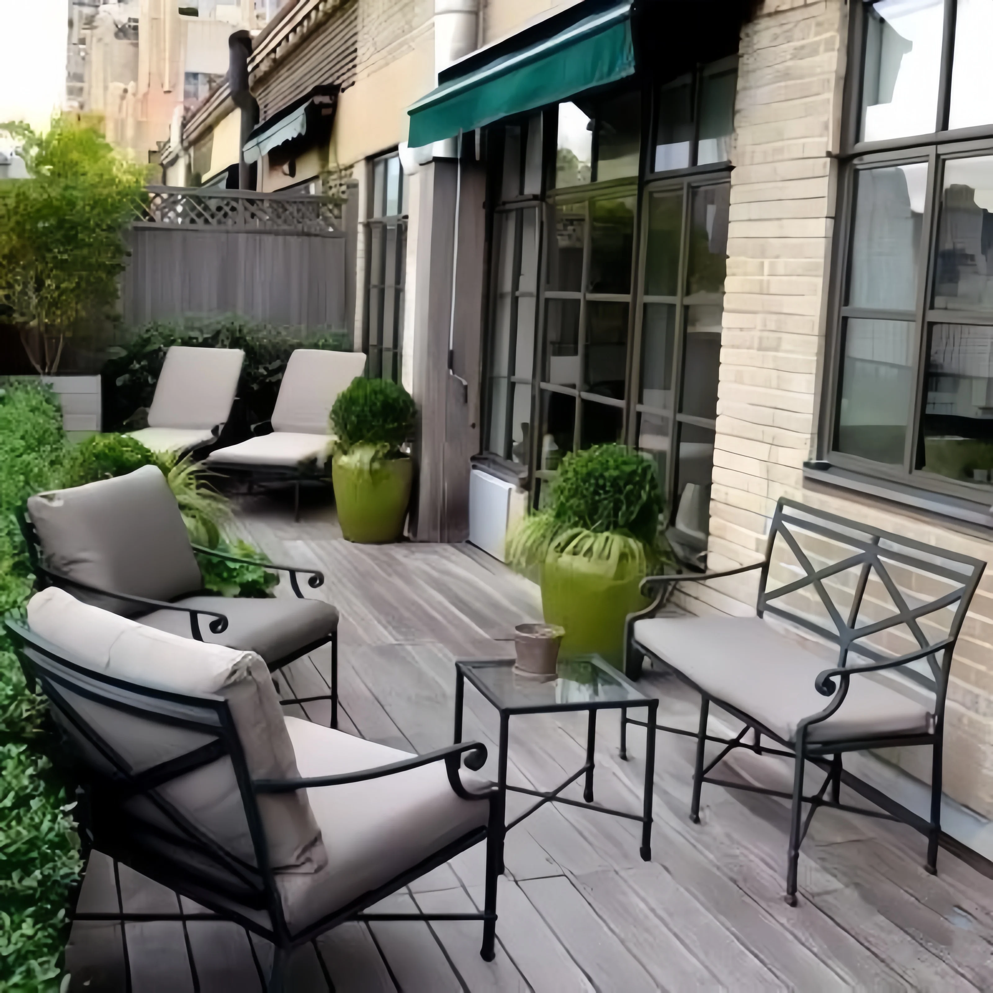 

American outdoor wrought iron sofa coffee table combination modern simple villa Nordic Internet celebrity courtyard balcony
