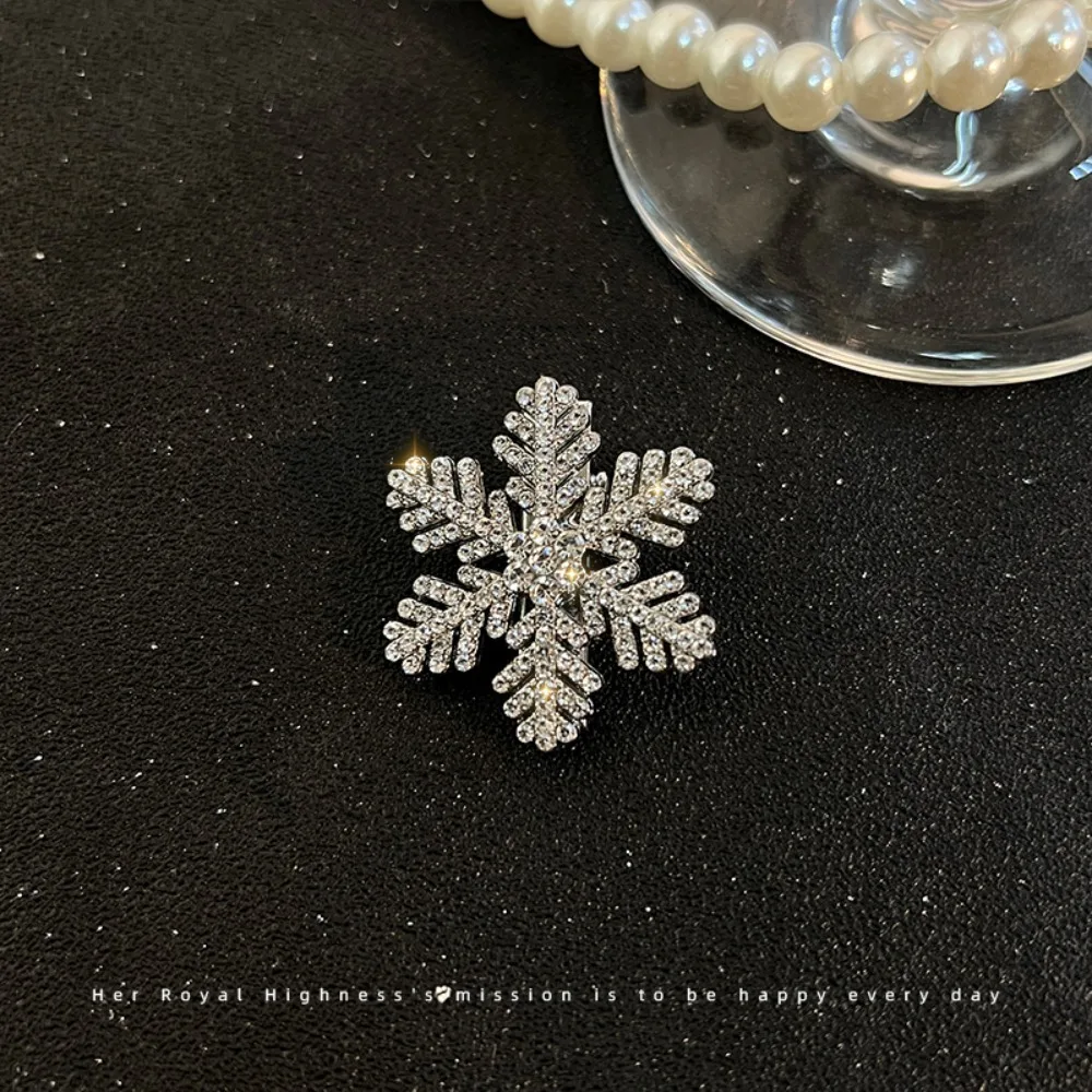 1/6pcs Sparkly Rhinestone ผม Barrettes MINI Pearl Christmas Snowflakes คลิปผม Silver PARTY อุปกรณ์เสริมผม Hairpins