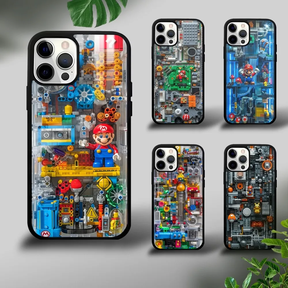 Classics Funda de juego de Super Mario Bros Phone Case For iPhone 16 15 14 13 12 11 Pro Xs Max Mini Plus Celulares Hard Funda