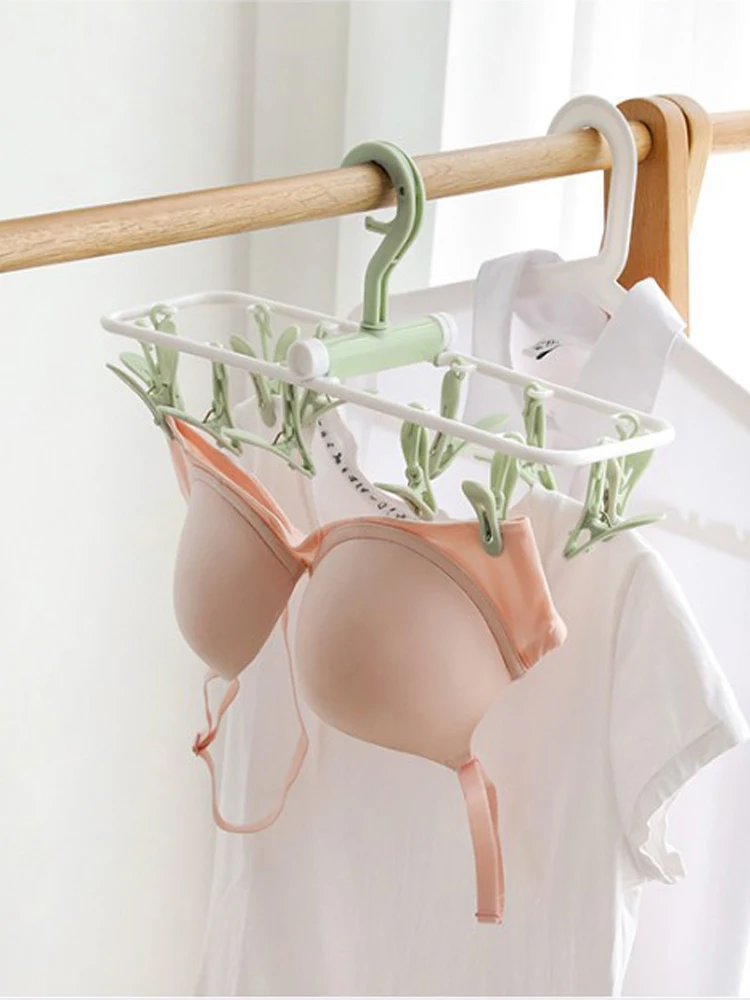 12 Sock Clip multifonctionnel de séchage de la chaussette Clip Cintre en tissu Chaussette domestique Clip de séchage