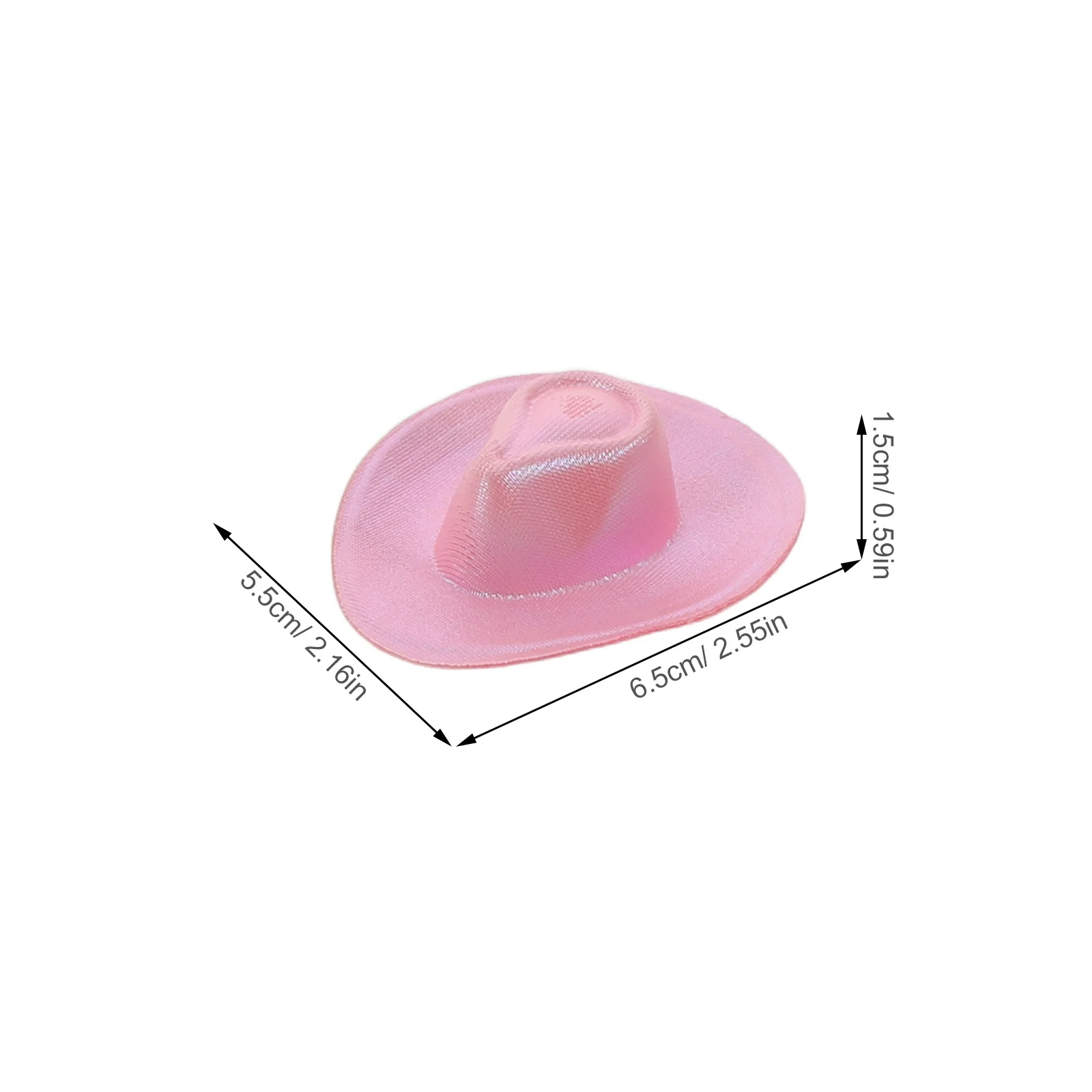 10pcs Mini Decorative Hats: Holographic Cowboy Hats For Accessories, Western Party Favors, Baby Shower Decor, Mini Craft Hats,