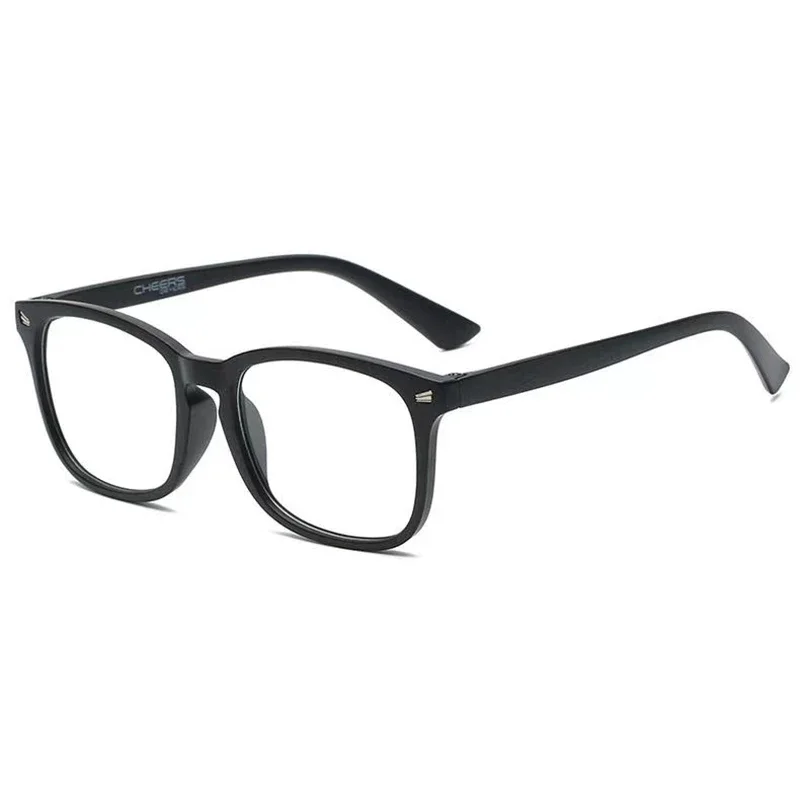 Retro Square Decorative Glasses Women Anti-Blue Light Computer Eyewear Big Size Reading Eyeglasses Frame Diopters +0+1+2+3.5+4