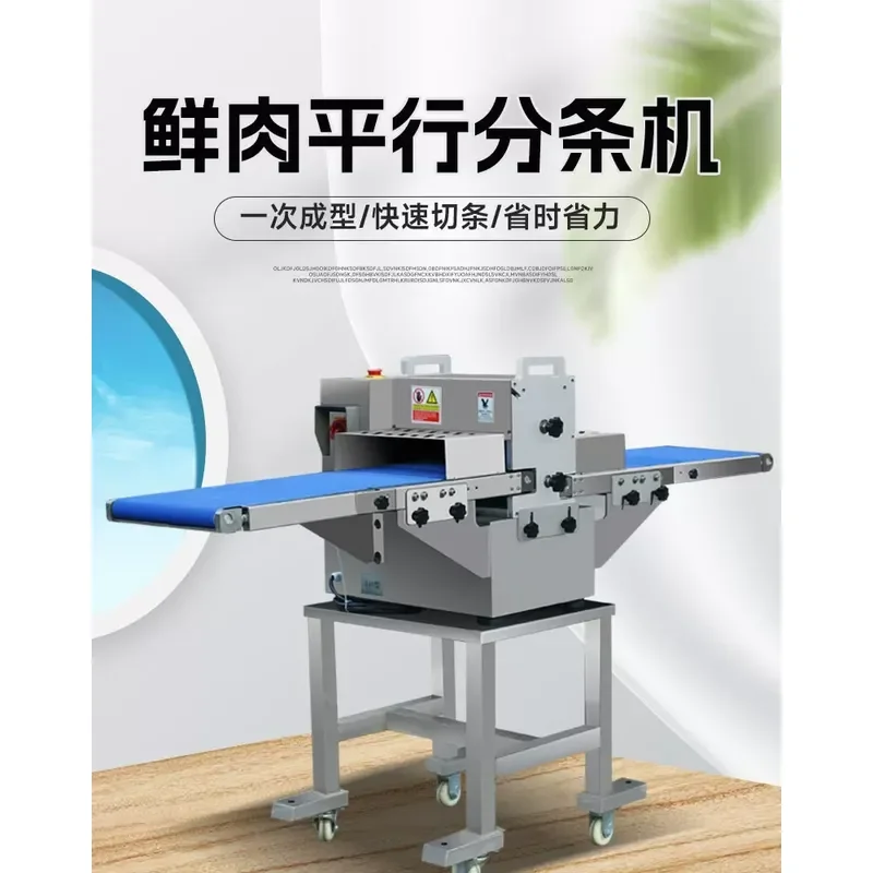 Commercial Fresh Meat Slitting Machine for Chicken Duck Fish Pork Belly Automatic Slicer for BBQ Special Purpose
