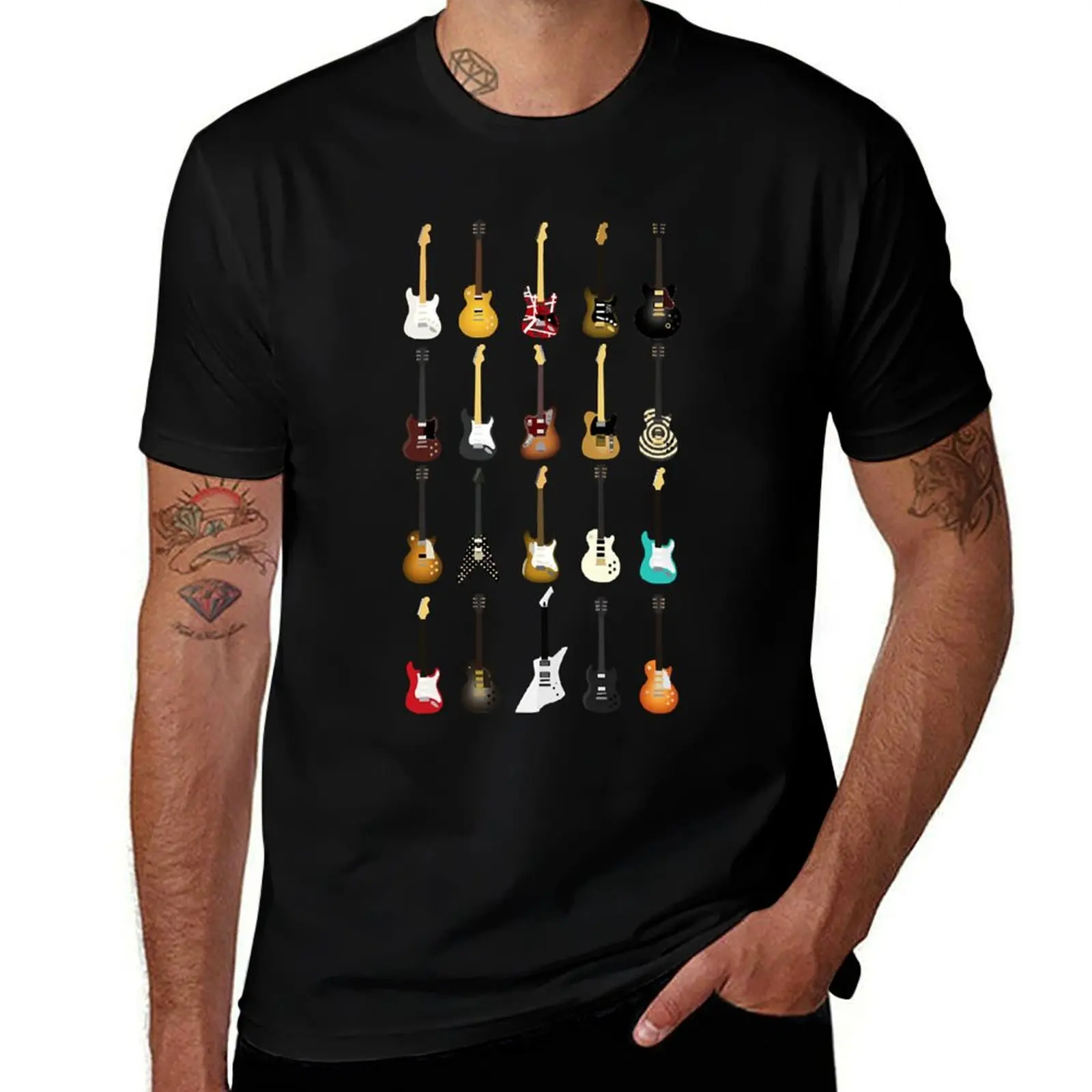 Guitar Collection T-Shirt oversized quick drying outfits for men