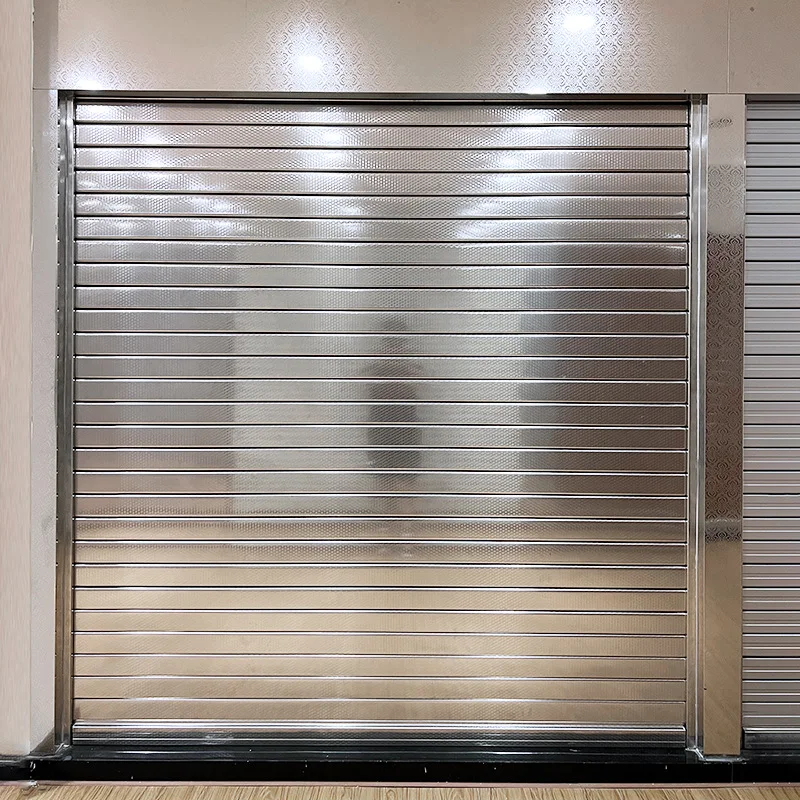 بوابة دوارة من الفولاذ المقاوم للصدأ 316 بوابة مستودع للزجاج الأمامي مضاد للسرقة بوابة دوارة كهربائية متجر النار ولف مضاد للسرقة #3