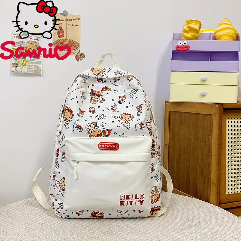 

Hello Kitty 2026 New Women's Backpack Fashion High Quality Student Backpack Cartoon Versatile Large Capacity Travel Backpack