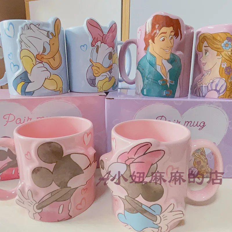 Disney Anime Peripheral Ceramic Water Cup Anime Large Capacity Mug Birthday Present Gift Girls Couples Cup Lovely Kawaii Gift