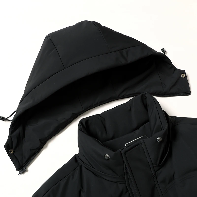 8XL Winter Men's Down Jacket Long Knee-length Thickened Warm Puffer Parka 90% White Duck Down Hooded Business Casual Coat