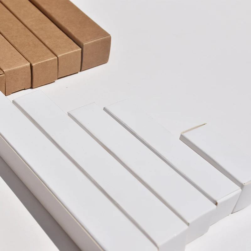 100pcs White Black Kraft Paper Tube Cardboard Boxes Essential Oil Bottle Packaging Box Blank Cosmetic Storage Box