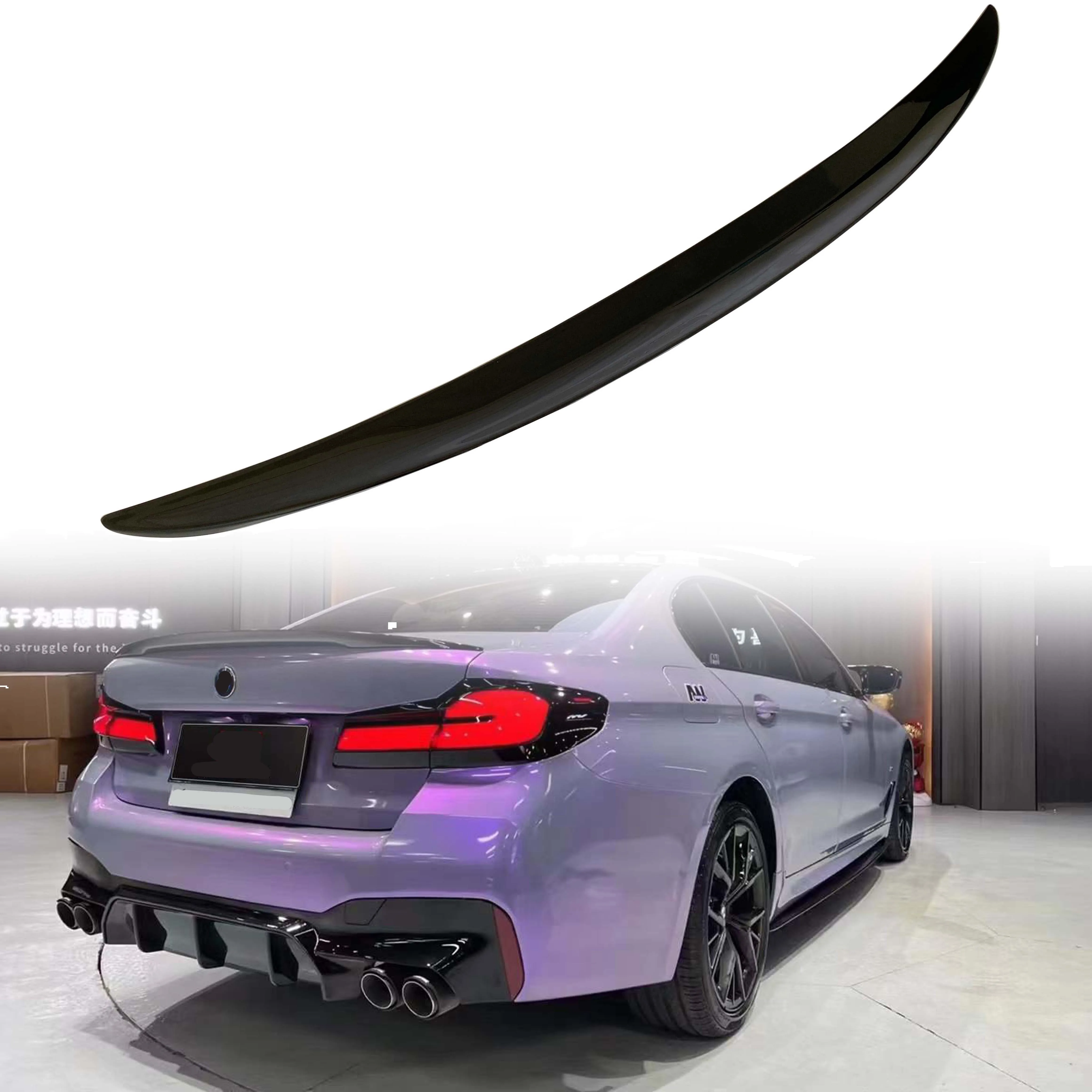 Factory Supply Solid bottom Carbon Fiber Rear Car Spoiler For BMWs 5 series G30 G38 Tail Trunk Wing