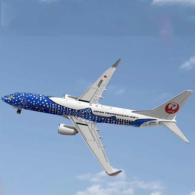 1:400 Scale Japan Airlines  737-800 Airliner JA05RK Blue Whale Painted Aircraft Model Simulation Collectible Toy Gift