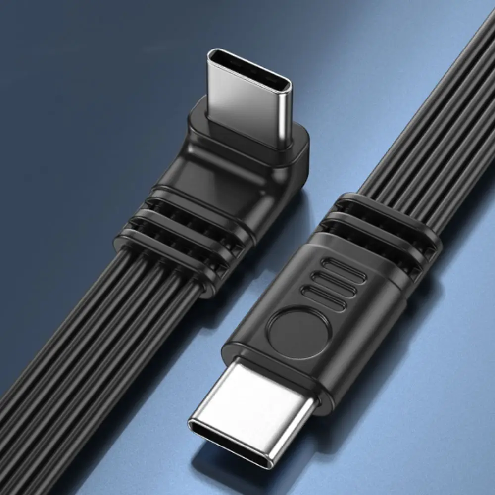 Type C to Type C USB C Extension Cable 90 Degree 480Mbps Type C Extended Data Line Durable Head L-shape Head