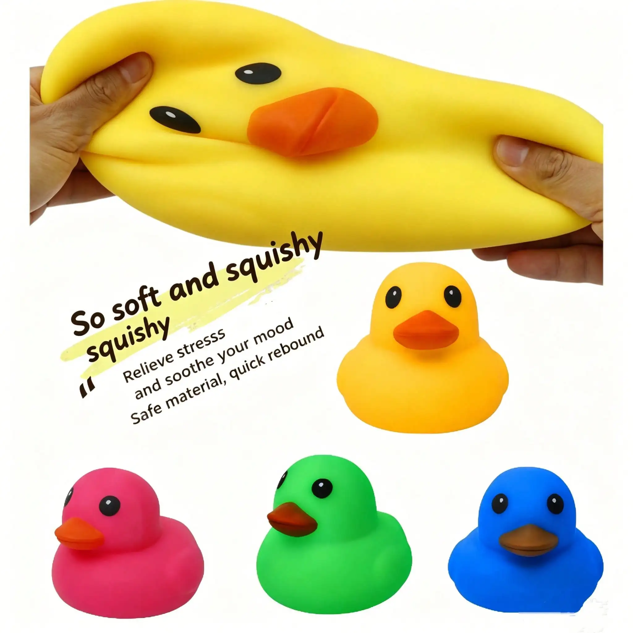 

1pc Jumbo Squishy Duck Toy, Creative Slow Rebound Stress Relief Sensory Fidget Toy, Suitable For All Ages, Can Relieve Anxiety, Sensory Squeeze Toy, Calming Toy, Can Be Used As Gift Box Filler, Birthday Gift, Classroom Reward, Christmas Stocking