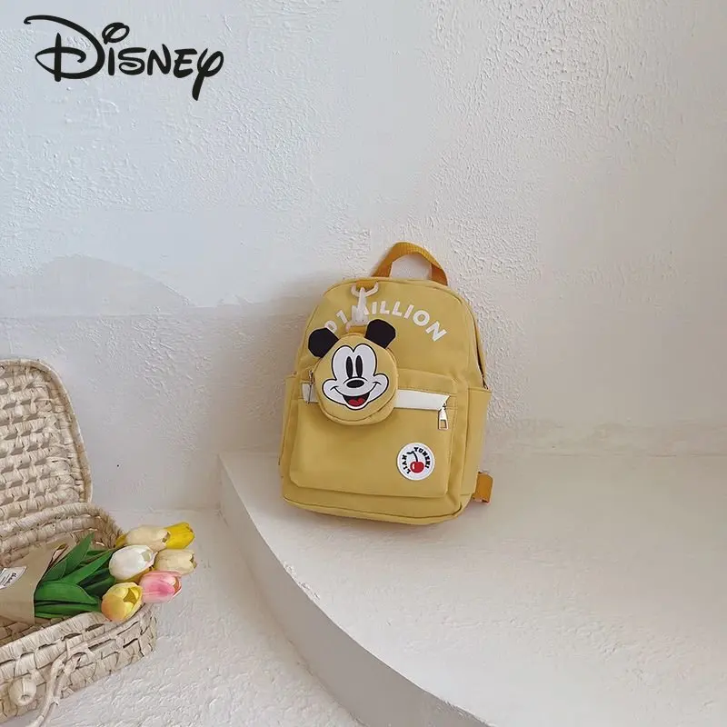 Disney-mochila de Mickey para niños, morral informal versátil de gran capacidad con dibujos animados, alta calidad