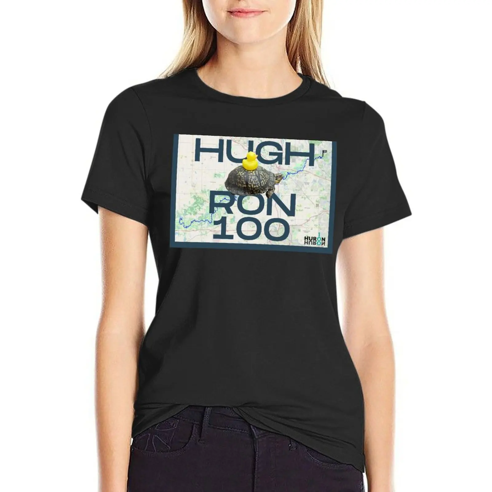 

Hugh Ron 100 T-Shirt graphics cute clothes oversized workout shirts for Women