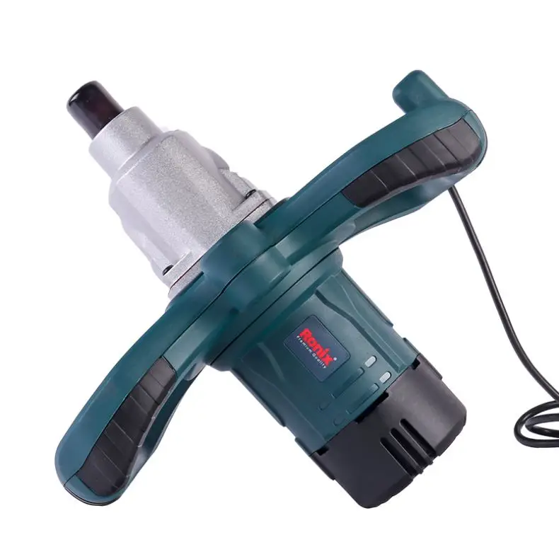 Ronix 2410 Variable Speed Double Paddle Handheld Automatic Electric Putty Plaster Cement Paint Electric Mixer 2 Speed
