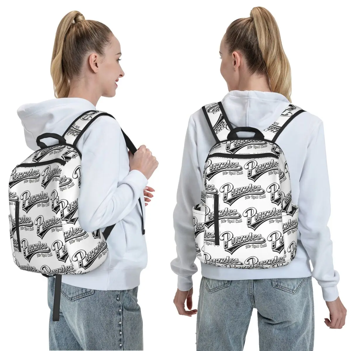 Puzzles Bar - How I Met Your Mother Backpack Daypack Large Capacity Kids BookBag School Bag Shoulder Bags for Men Women