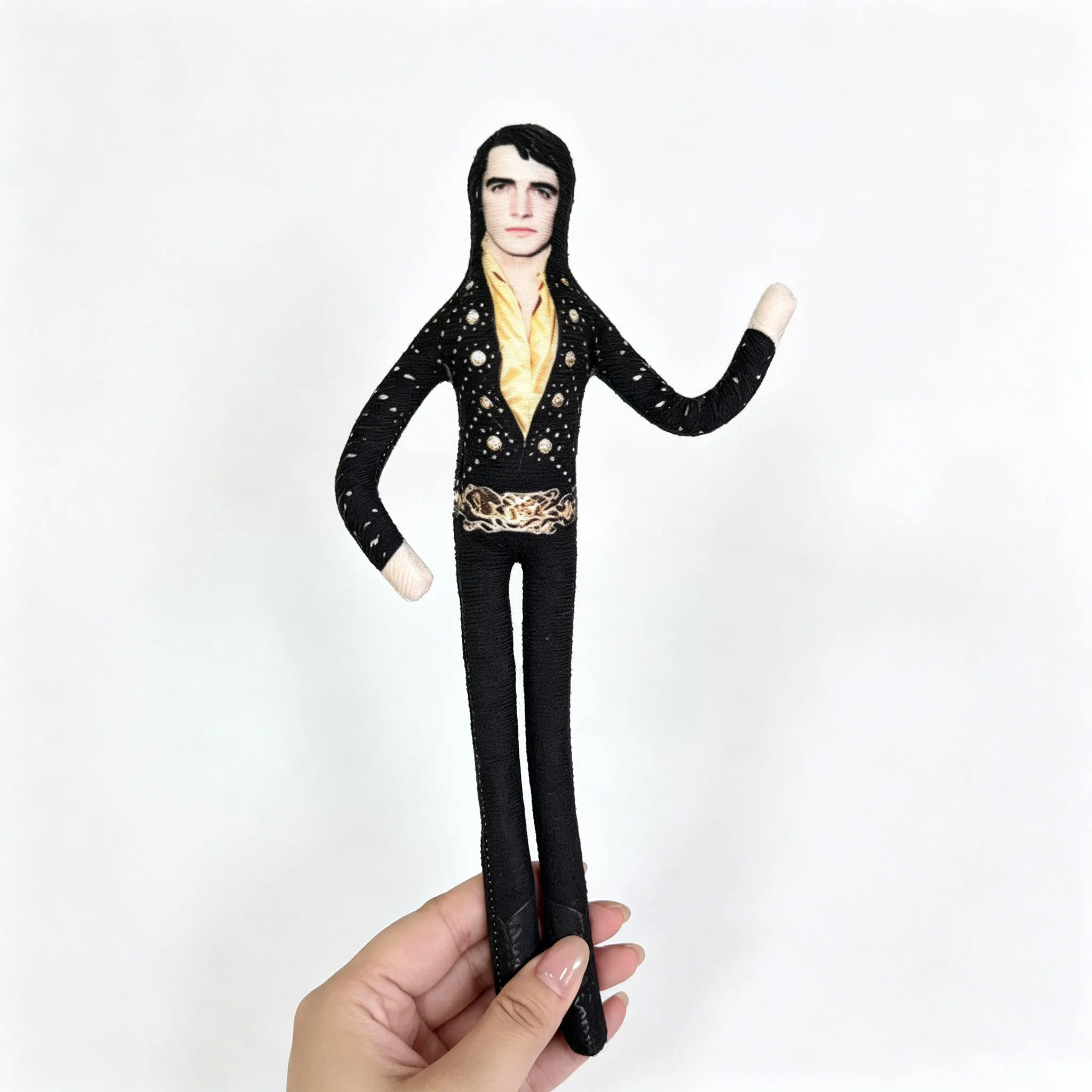 Novelty Elvis Abstract Funny Bendable Plush Doll, Wire Skeleton Pose‑able Stuffed Toy, Collectible Figure Merchandise view 4